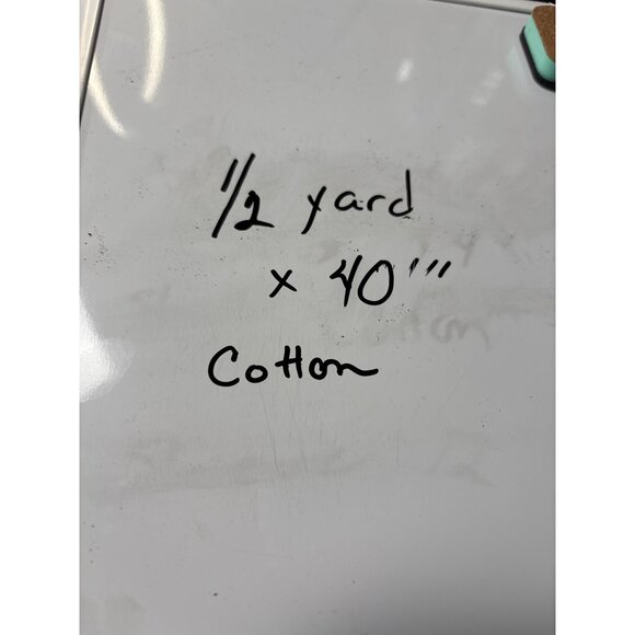 Green Floral Cotton Fabric 1/2 yard x 40" Quilting Sewing Material - Picture 4 of 4